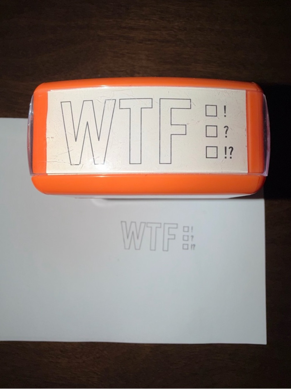 Knock Knock “WTF” Stamp